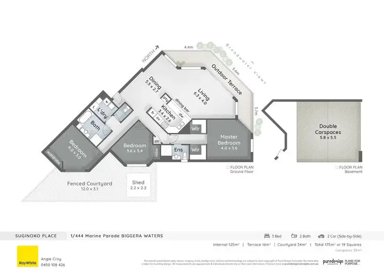 Floorplan of Homely apartment listing, 1/444 Marine Parade, Biggera Waters QLD 4216
