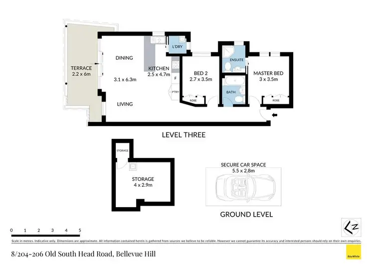 Floorplan of Homely apartment listing, 8/204-206 Old South Head Road, Bellevue Hill NSW 2023