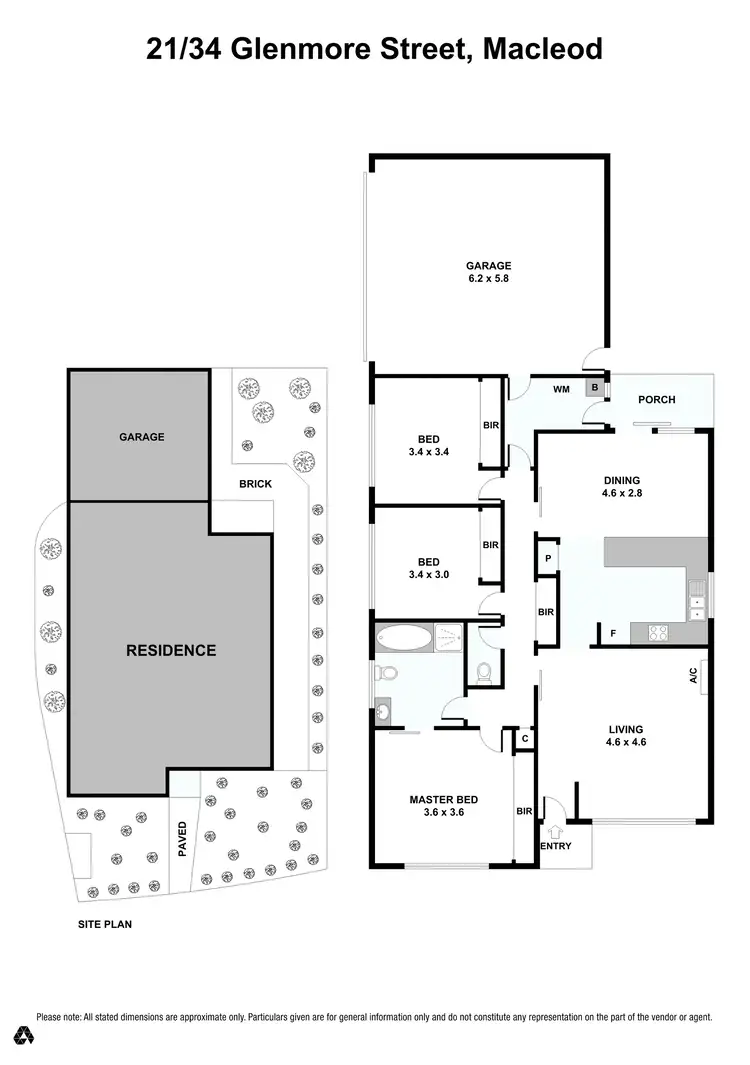 Floorplan of Homely unit listing, 21/34 Glenmore Street, Macleod VIC 3085