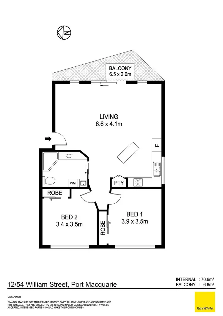 Floorplan of Homely unit listing, 12/54-56 William Street, Port Macquarie NSW 2444