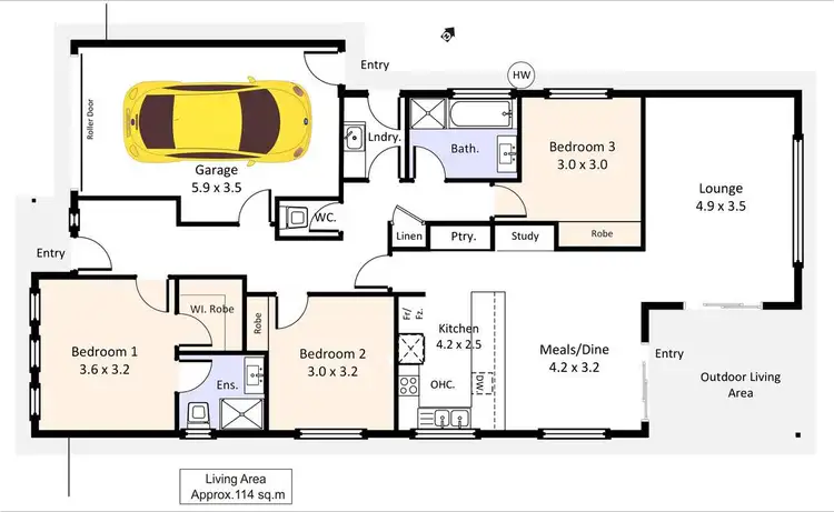 Floorplan of Homely house listing, 5 Cook Street, Renmark SA 5341