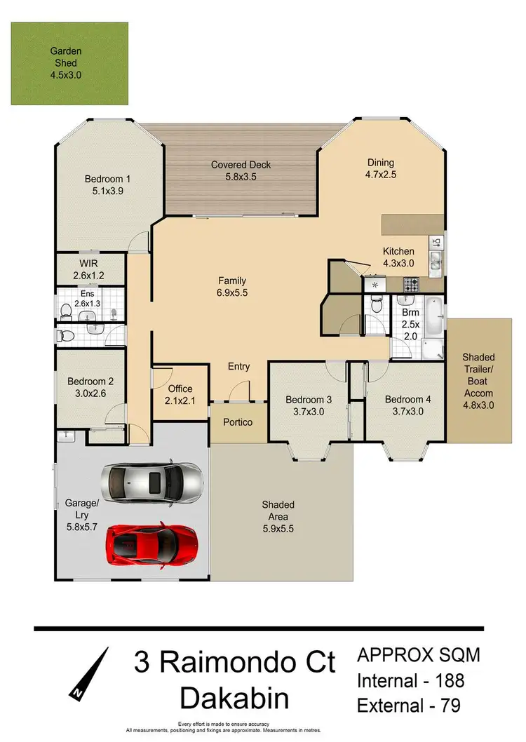 Floorplan of Homely house listing, 3 Raimondo Court, Dakabin QLD 4503