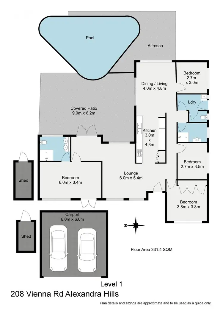 Floorplan of Homely house listing, 208 Vienna Road, Alexandra Hills QLD 4161