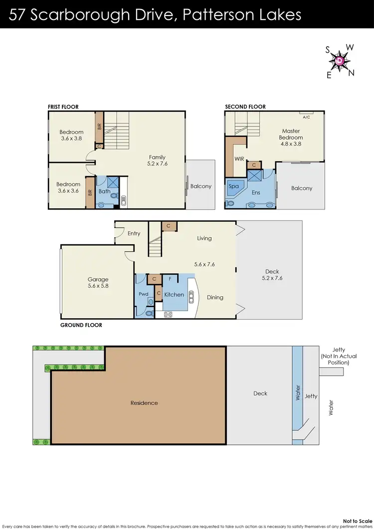 Floorplan of Homely townhouse listing, 57 Scarborough Drive, Patterson Lakes VIC 3197