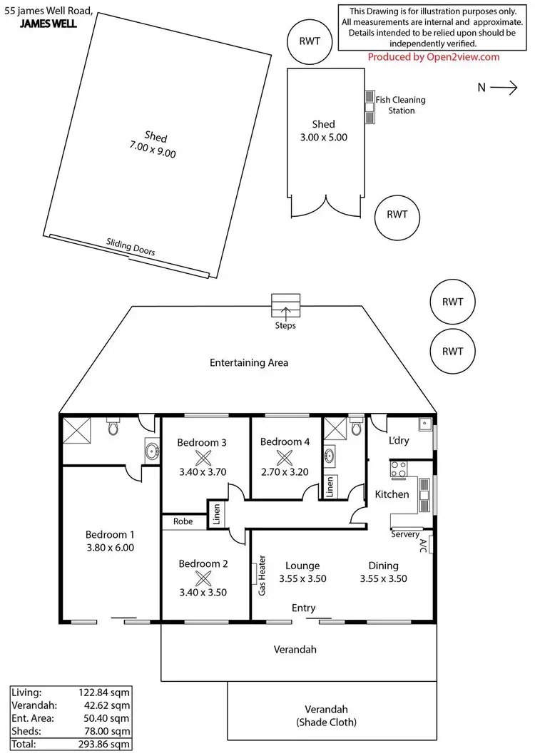 Floorplan of Homely house listing, 55 James Well Road, James Well SA 5571