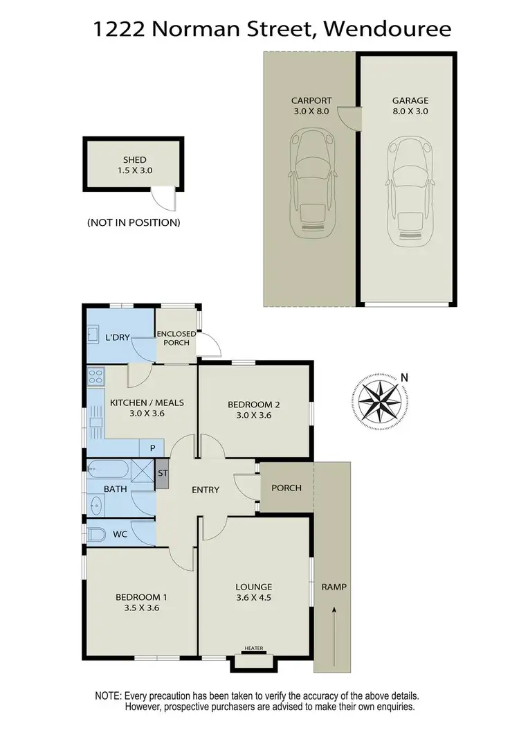 Floorplan of Homely house listing, 1222 Norman Street, Wendouree VIC 3355