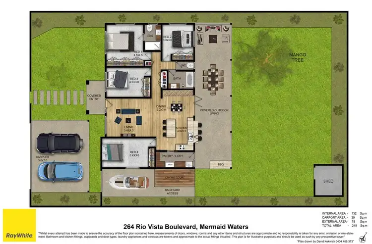 Floorplan of Homely house listing, 264 Rio Vista Boulevard, Mermaid Waters QLD 4218