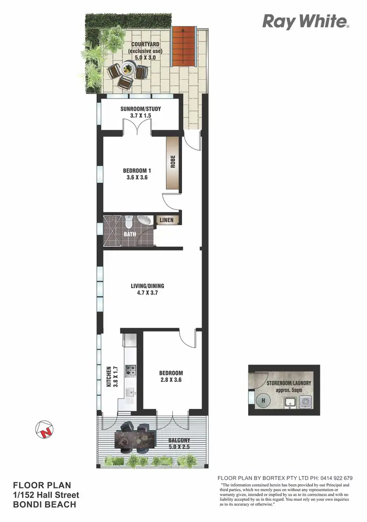 Floorplan of Homely apartment listing, 1/152 Hall Street, Bondi NSW 2026
