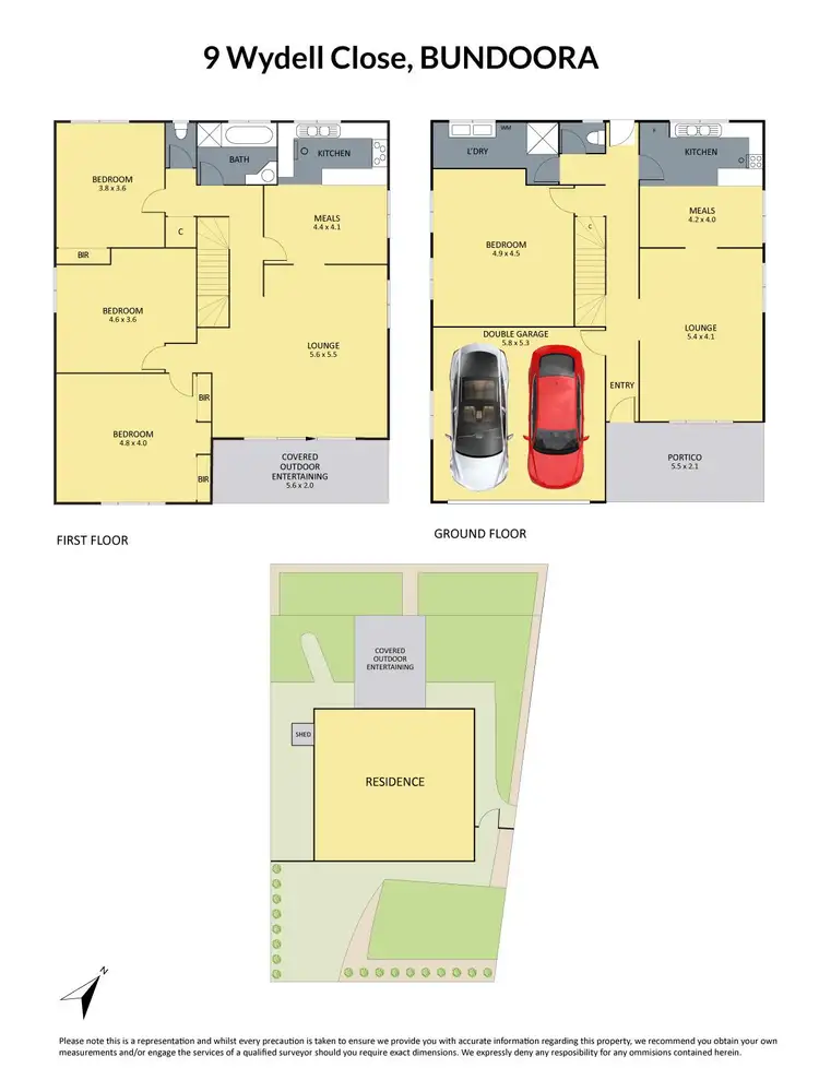 Floorplan of Homely house listing, 9 Wydell Close, Bundoora VIC 3083