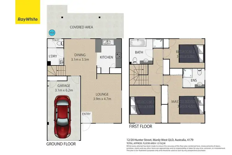 Floorplan of Homely townhouse listing, 12/20 Hunter Street, Manly West QLD 4179