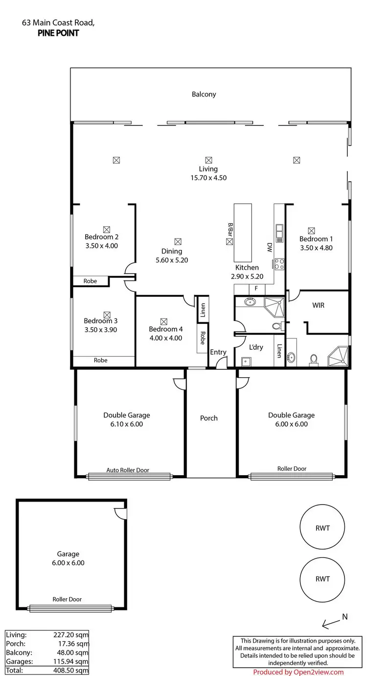 Floorplan of Homely house listing, 63 Main Coast Road, Pine Point SA 5571