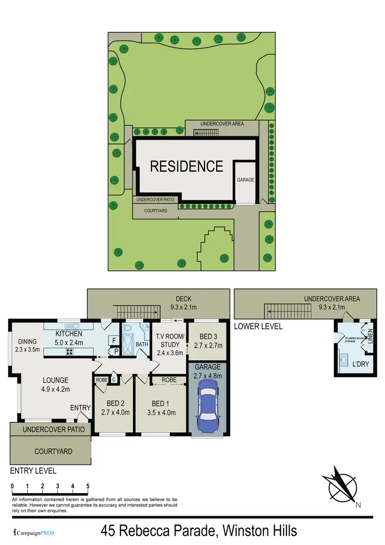Floorplan of Homely house listing, 45 Rebecca Parade, Winston Hills NSW 2153
