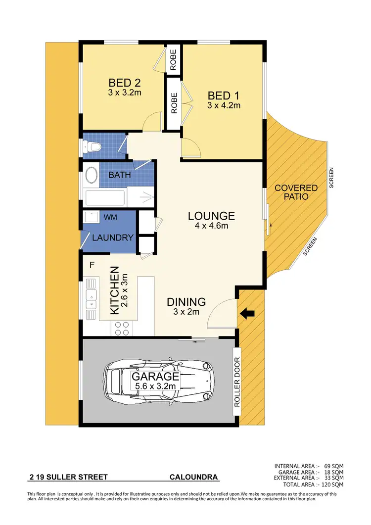 Floorplan of Homely unit listing, Unit 2/19 Suller Street, Caloundra QLD 4551