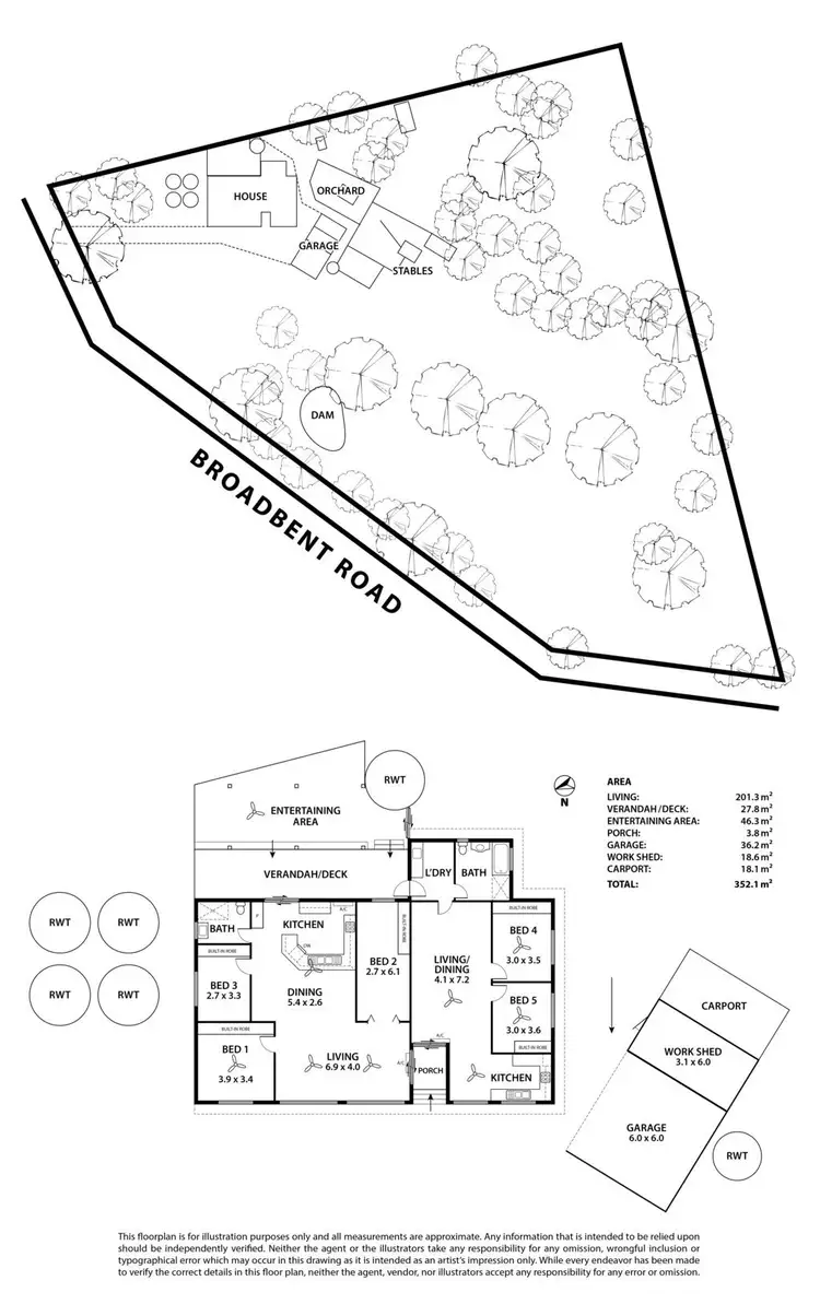 Floorplan of Homely rural property listing, 150 Broadbent Road, Macclesfield SA 5153