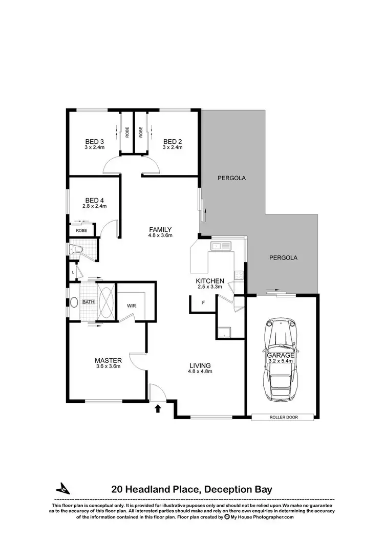 Floorplan of Homely house listing, 20 Headland Place, Deception Bay QLD 4508