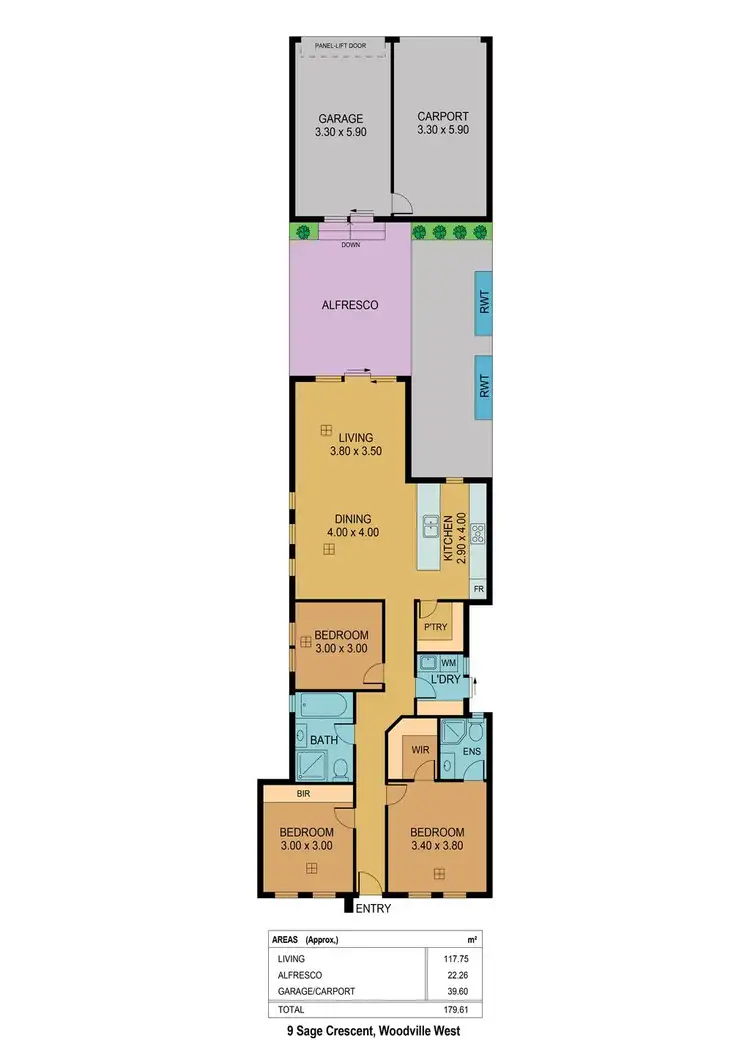 Floorplan of Homely house listing, 9 Sage Crescent, Woodville West SA 5011