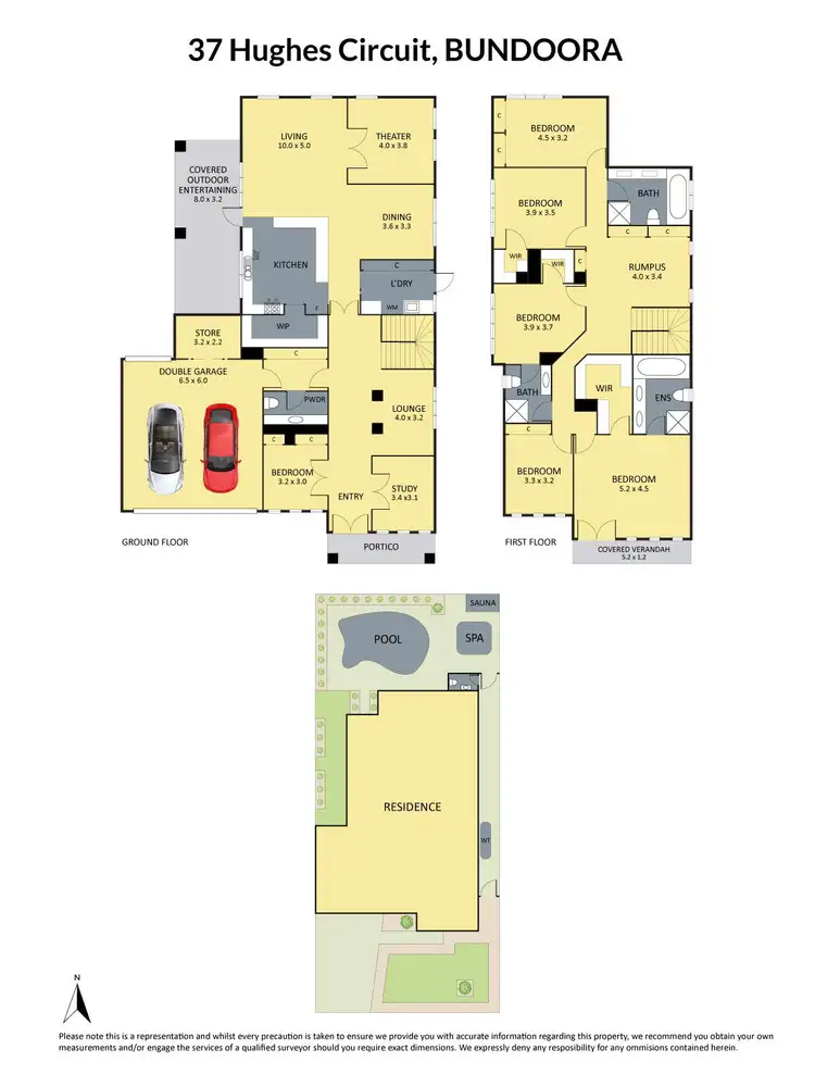 Floorplan of Homely house listing, 37 Hughes Circuit, Bundoora VIC 3083