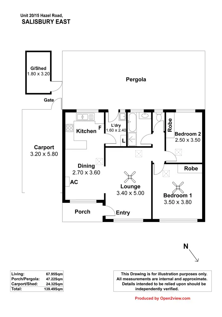 Floorplan of Homely unit listing, Unit 20, 15 Hazel Road, Salisbury East SA 5109