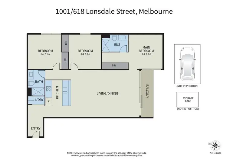 Floorplan of Homely apartment listing, 1001/618 Lonsdale Street, Melbourne VIC 3000