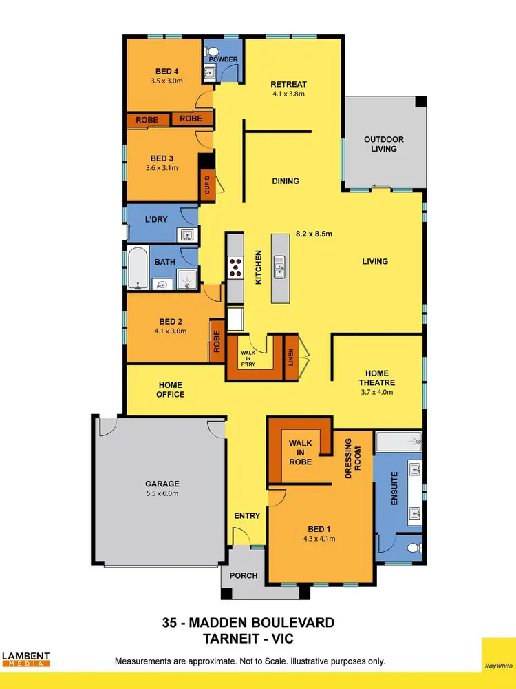 Floorplan of Homely house listing, 35 Madden Boulevard, Tarneit VIC 3029