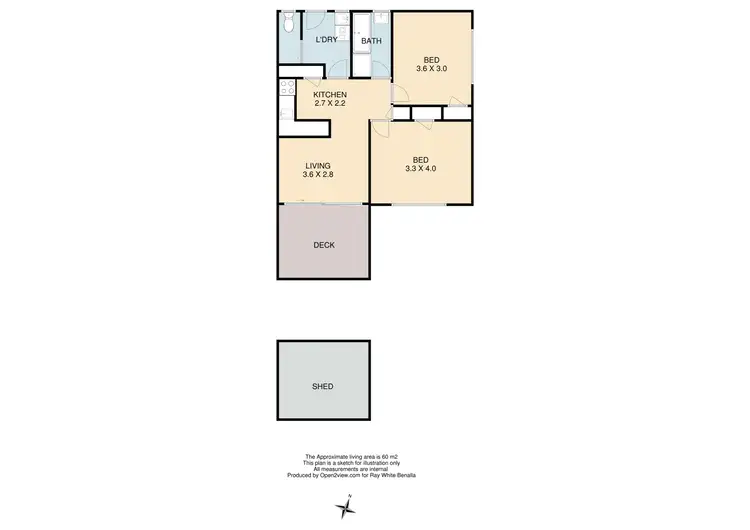 Floorplan of Homely unit listing, 2/4 Cook Street, Benalla VIC 3672