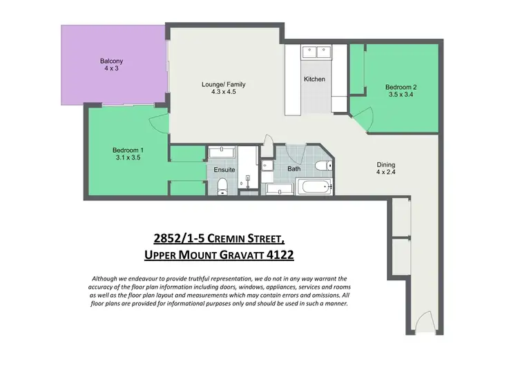 Floorplan of Homely apartment listing, 2852/1-5 Cremin Street, Upper Mount Gravatt QLD 4122
