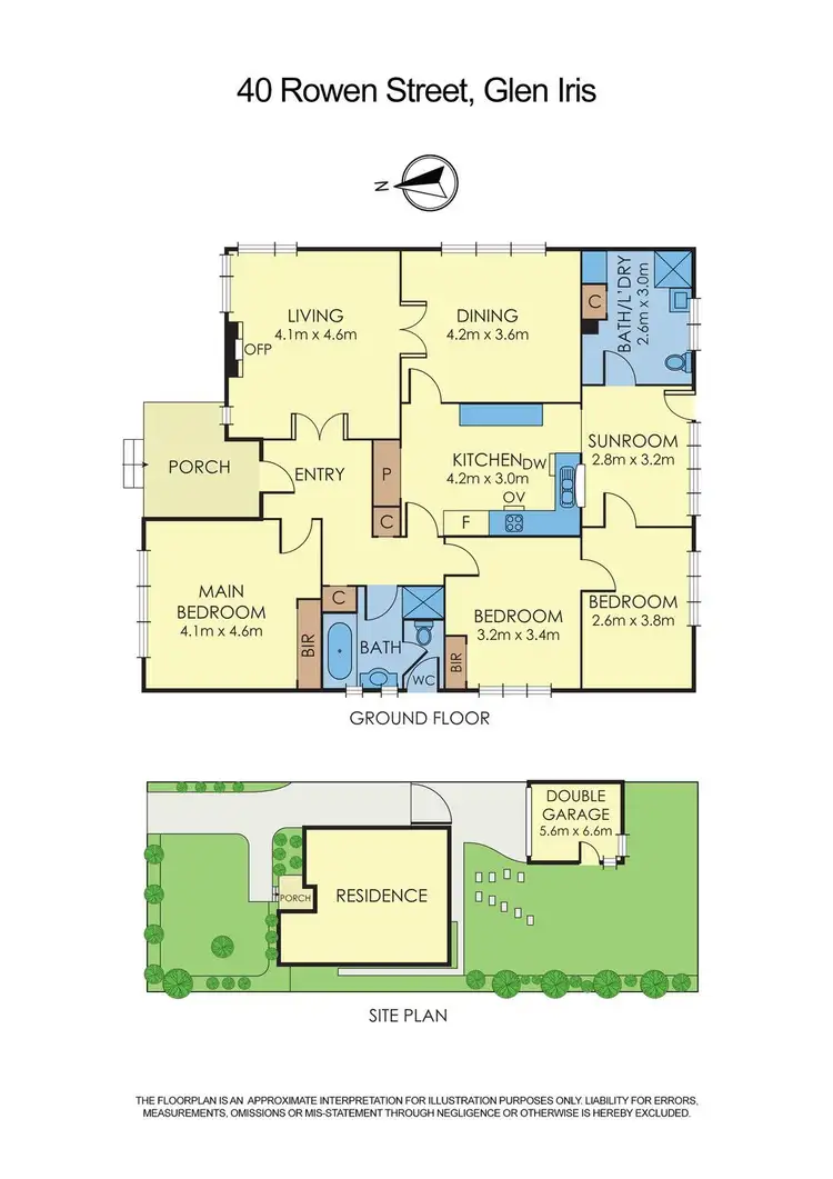 Floorplan of Homely house listing, 40 Rowen Street, Glen Iris VIC 3146