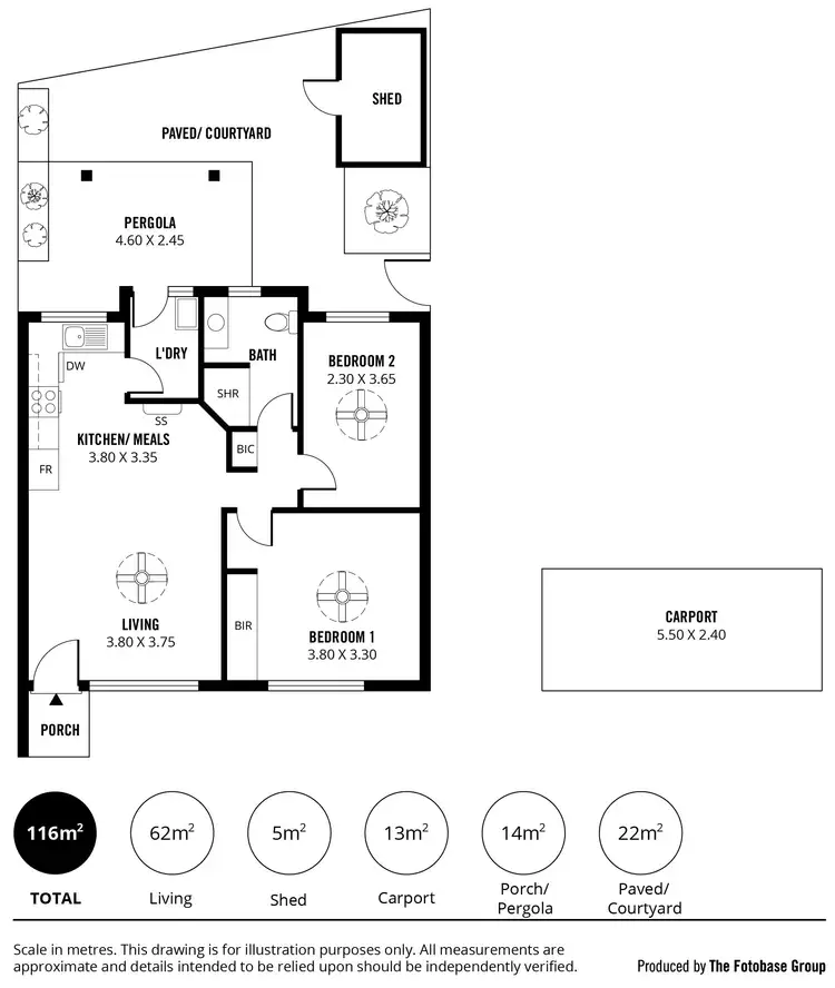 Floorplan of Homely unit listing, 6/12 Pelham Street, Ethelton SA 5015