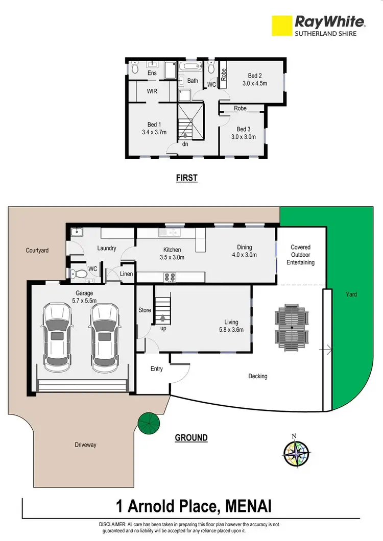 Floorplan of Homely house listing, 1 Arnold Place, Menai NSW 2234