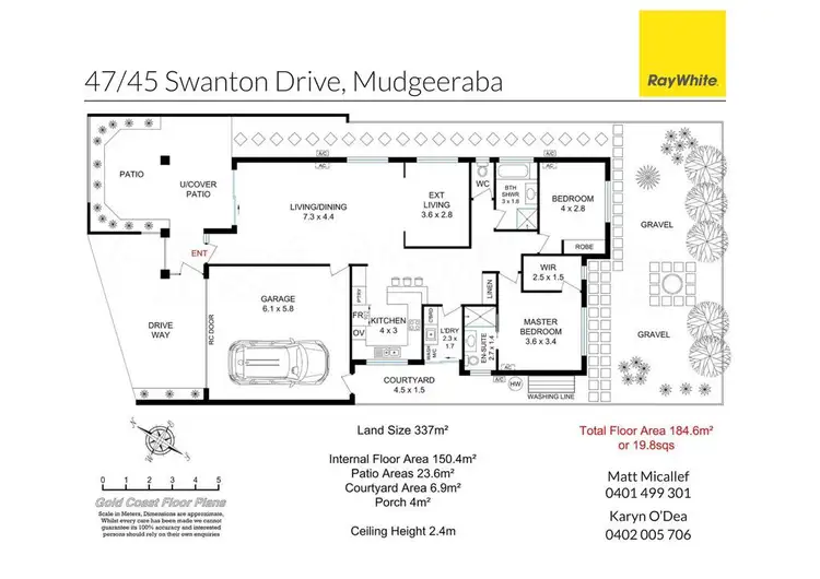 Floorplan of Homely house listing, 47/45 Swanton Drive, Mudgeeraba QLD 4213