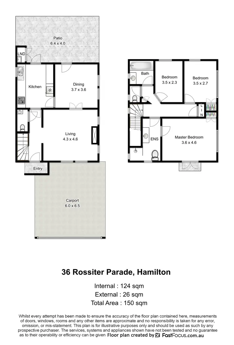 Floorplan of Homely house listing, 36 Rossiter Parade, Hamilton QLD 4007