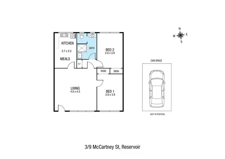 Floorplan of Homely unit listing, 3/9 Macartney Street, Reservoir VIC 3073
