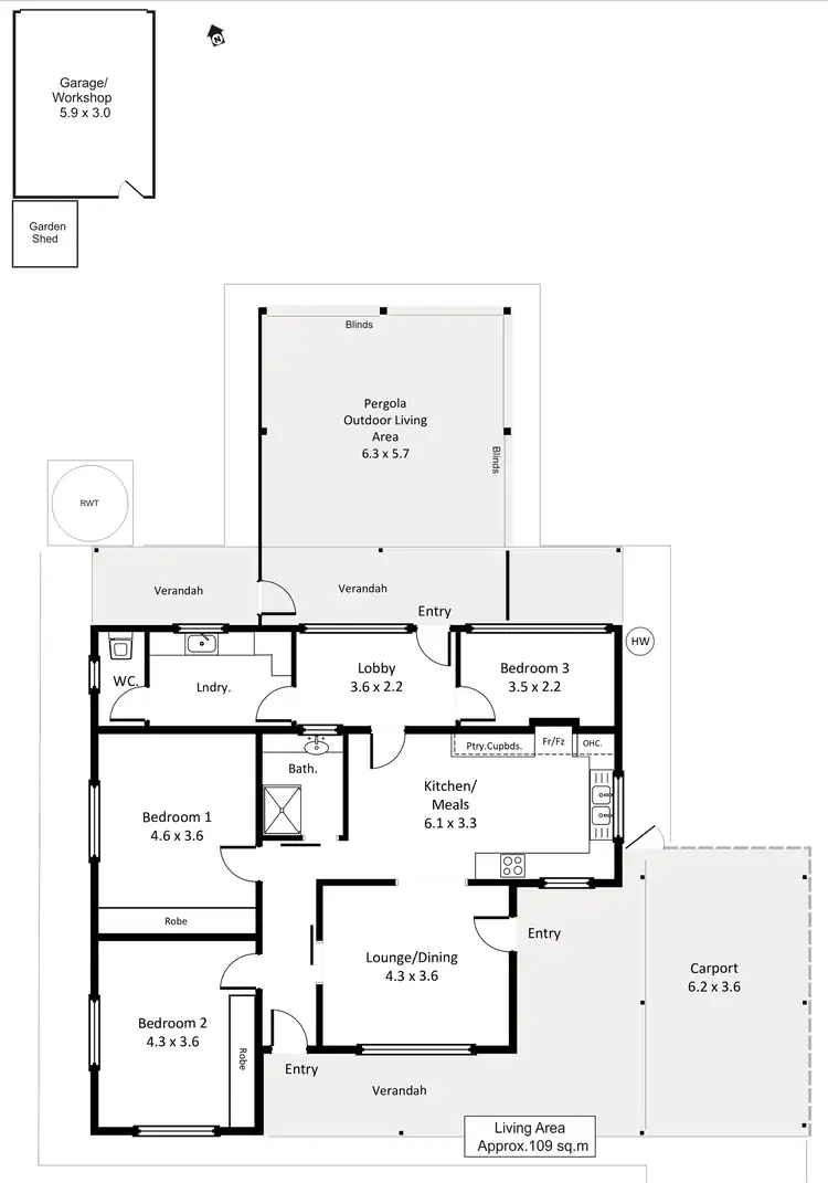 Floorplan of Homely house listing, 29 Kokoda Terrace, Loxton SA 5333