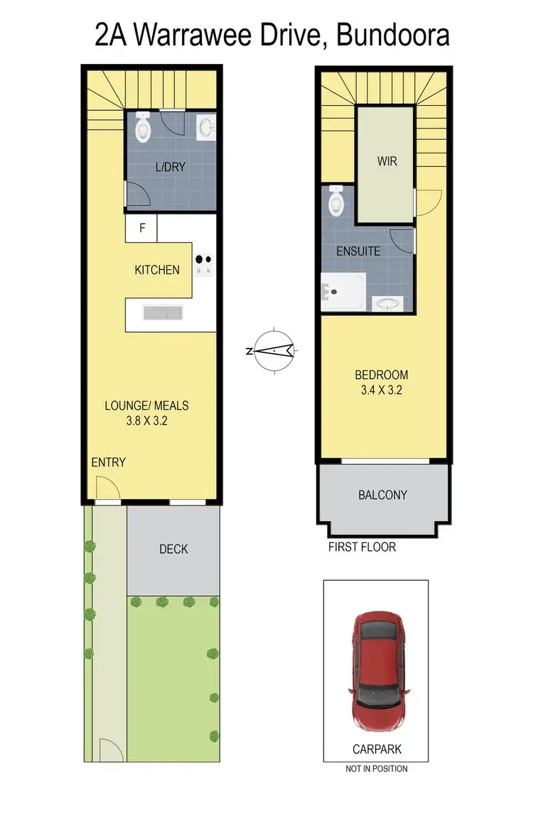Floorplan of Homely townhouse listing, 2A Warrawee Drive, Bundoora VIC 3083
