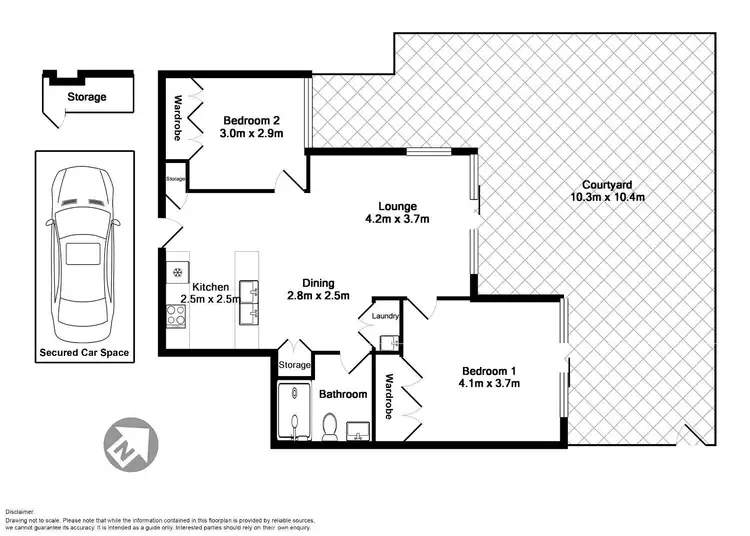 Floorplan of Homely unit listing, G2/1 Saunders Close, Macquarie Park NSW 2113