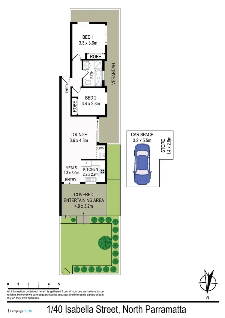 Floorplan of Homely apartment listing, 1/40 Isabella Street, North Parramatta NSW 2151