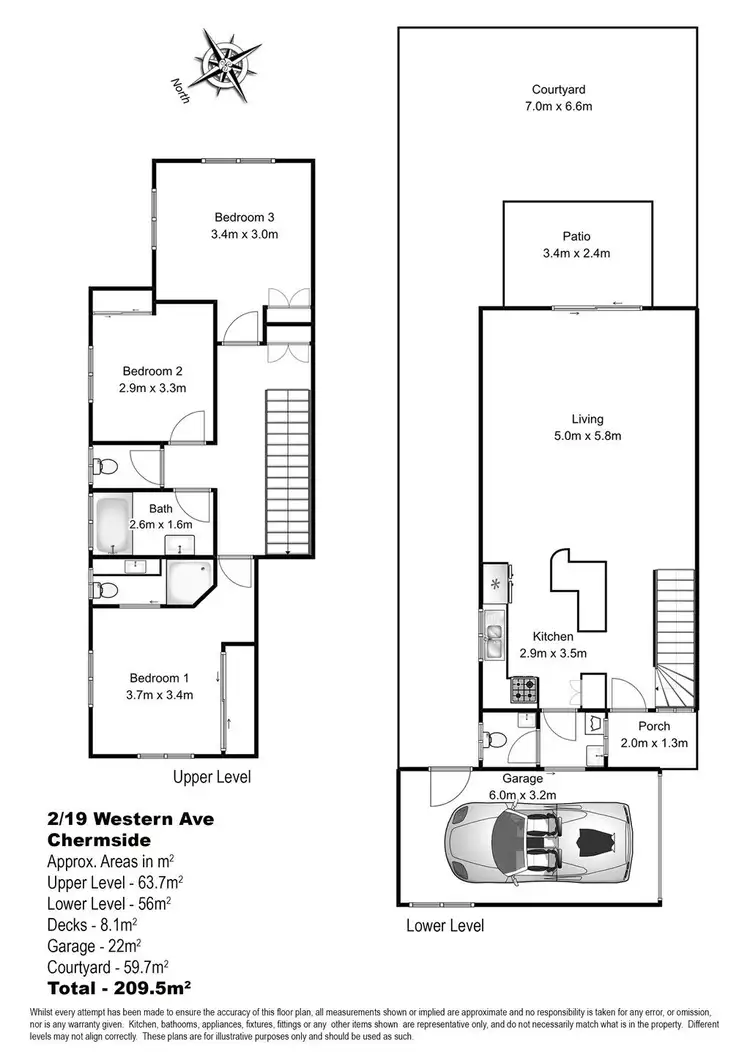 Floorplan of Homely townhouse listing, Unit 2/19 Western Avenue, Chermside QLD 4032