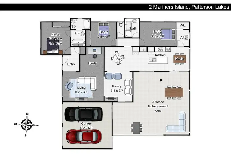 Floorplan of Homely house listing, 2 Mariners Island, Patterson Lakes VIC 3197