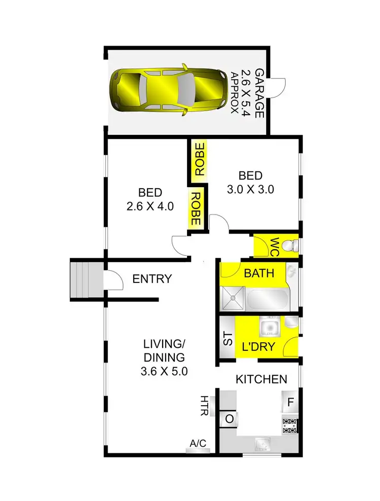 Floorplan of Homely unit listing, 1/3 Davis Street, Belmont VIC 3216