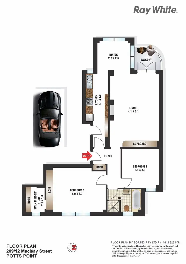 Floorplan of Homely apartment listing, 209/12 Macleay Street, Potts Point NSW 2011