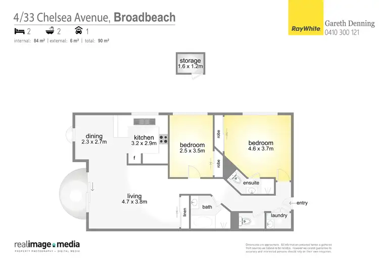 Floorplan of Homely apartment listing, 4 'Castella Court' 33 Chelsea Avenue, Broadbeach QLD 4218