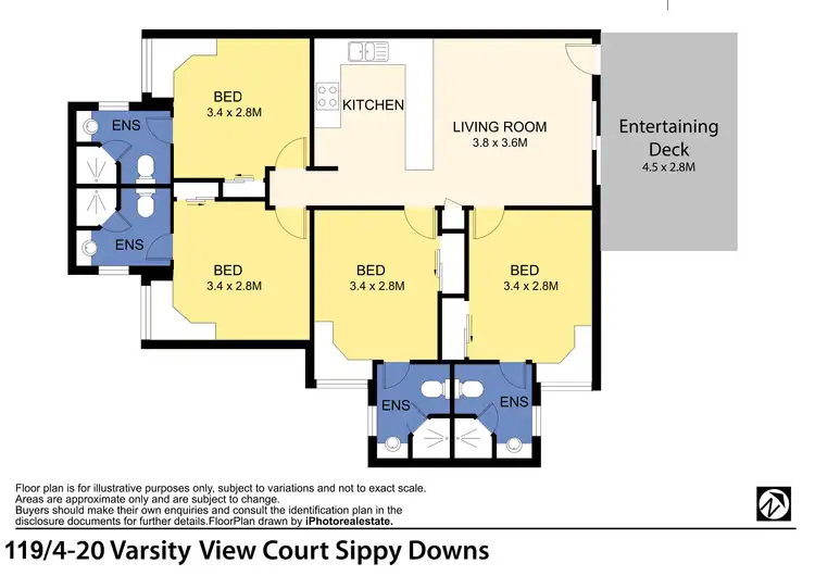 Floorplan of Homely unit listing, 119/4-20 Varsityview Court, Sippy Downs QLD 4556