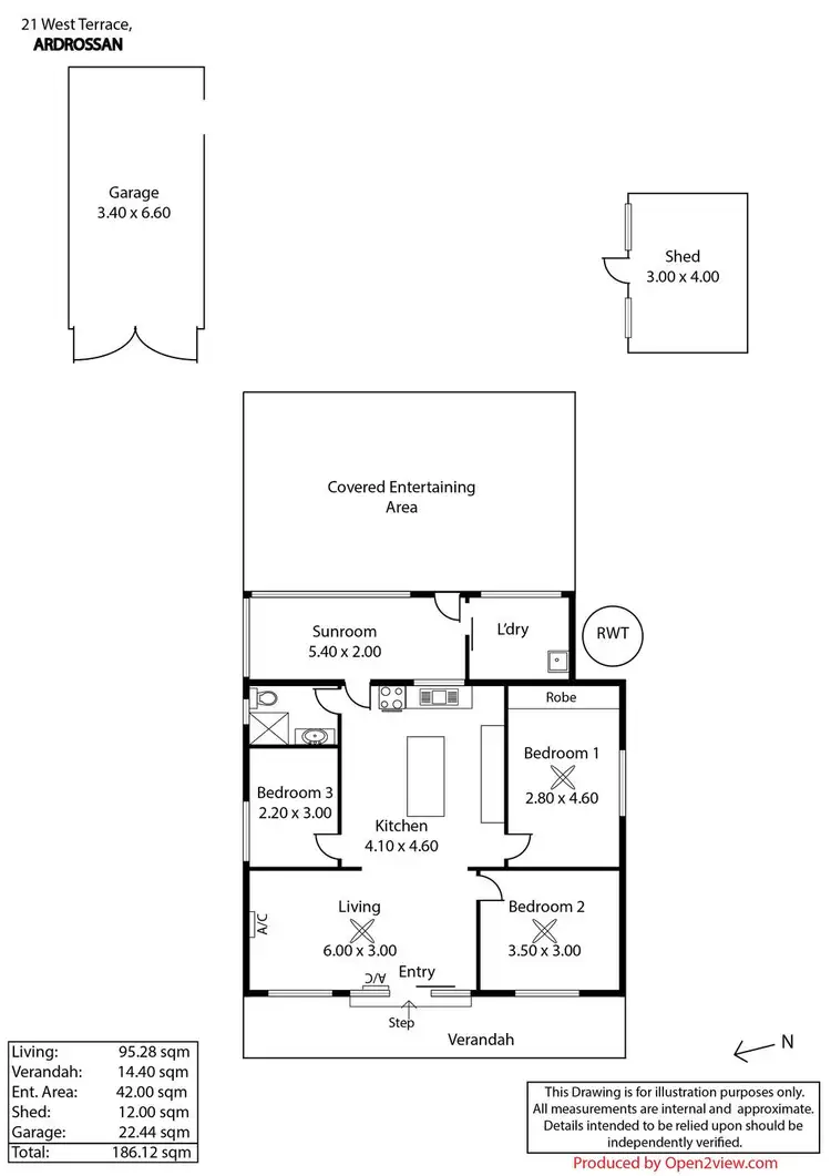 Floorplan of Homely house listing, 21 West Terrace, Ardrossan SA 5571