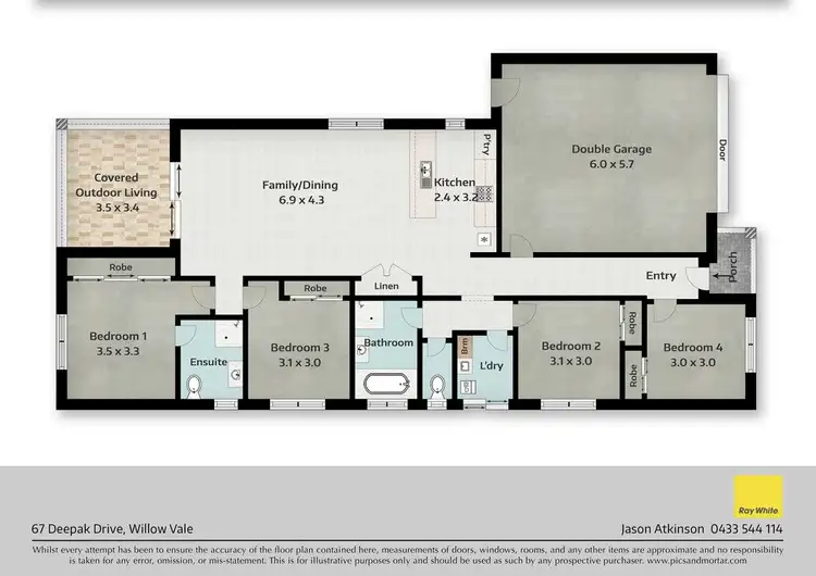 Floorplan of Homely house listing, 67 Deepak Drive, Willow Vale QLD 4209