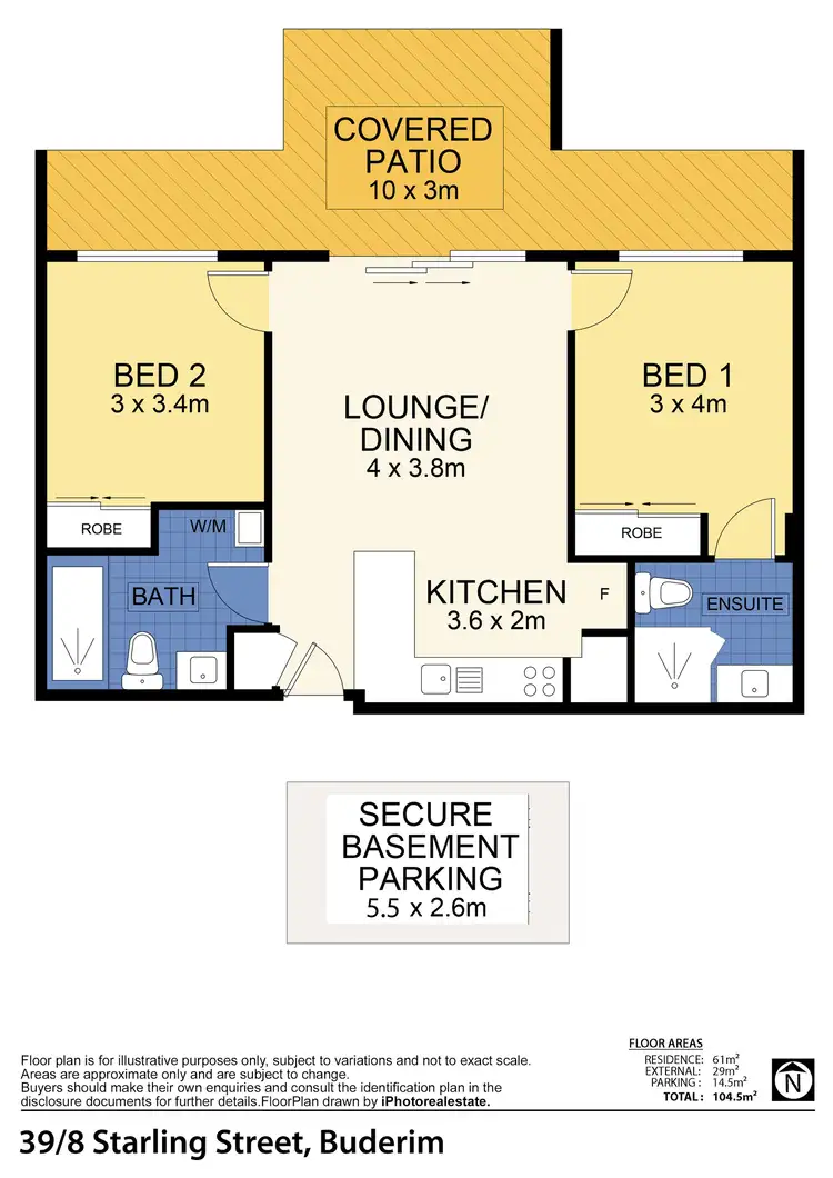 Floorplan of Homely unit listing, 39/8 Starling Street, Buderim QLD 4556