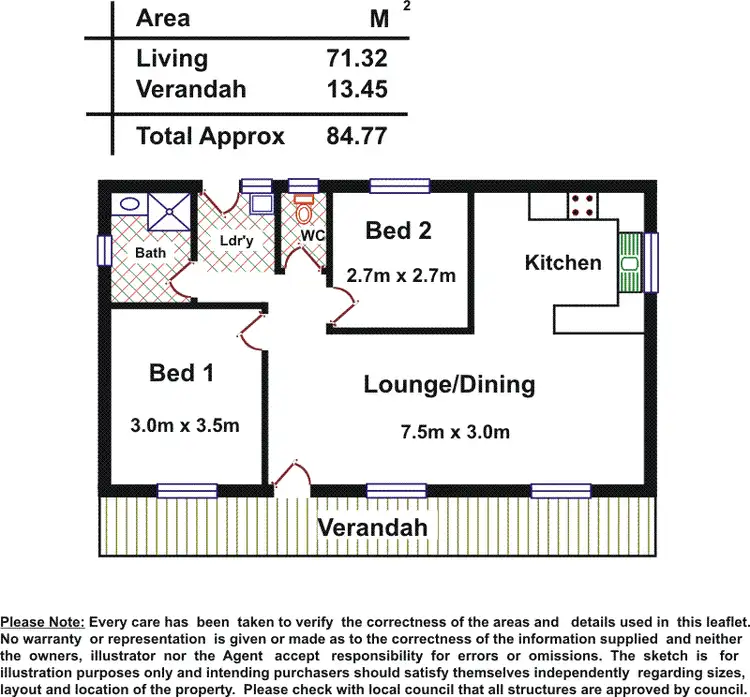 Floorplan of Homely house listing, 13 Second Street, Tickera SA 5555