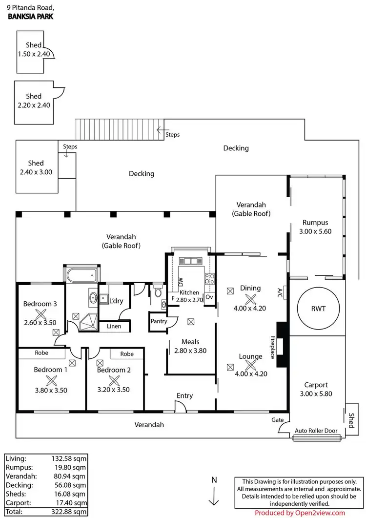 Floorplan of Homely house listing, 9 Pitanda Road, Banksia Park SA 5091
