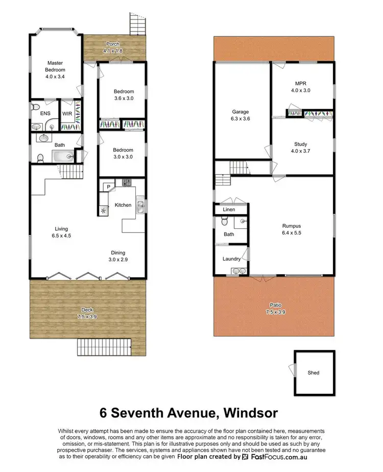 Floorplan of Homely house listing, 6 Seventh Avenue, Windsor QLD 4030