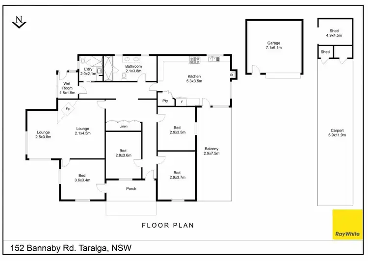 Floorplan of Homely rural property listing, 152 Bannaby Road, Taralga NSW 2580