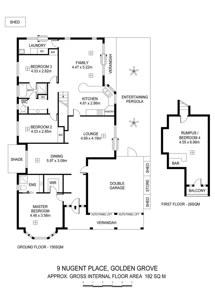 Floorplan of Homely house listing, 9 Nugent Place, Golden Grove SA 5125